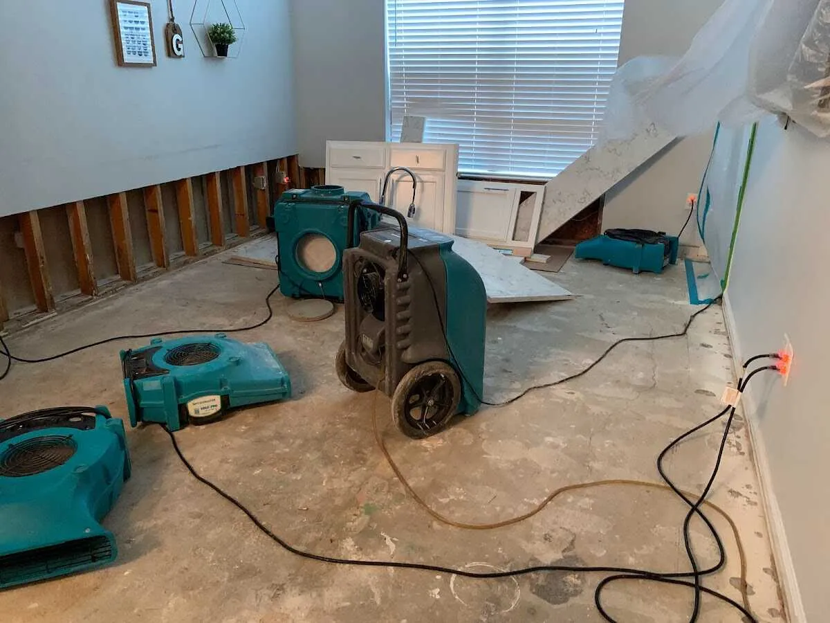 Dehumidifier in flood-cut room for Water Extraction & Removal in Hibbing